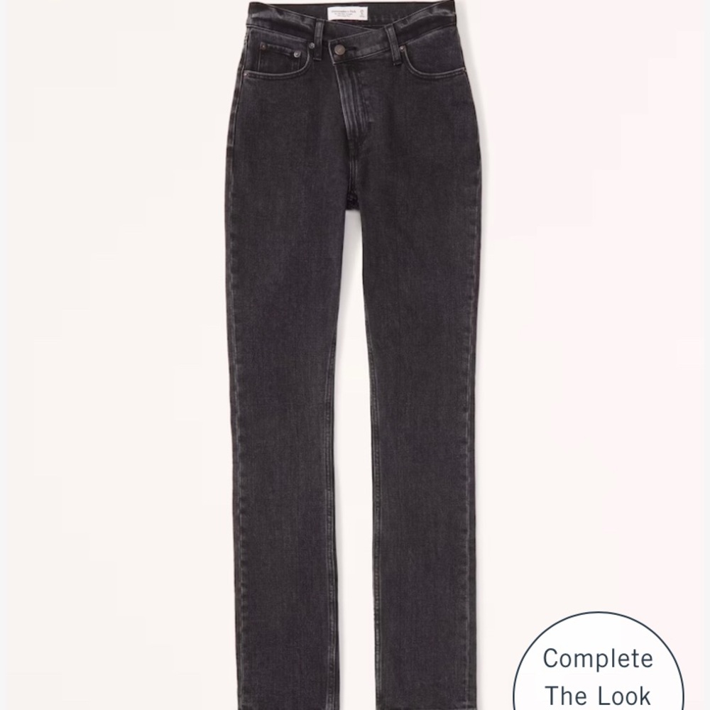 Abercrombie Curve Love 90’s Slim Ultra High Rise Black Jeans